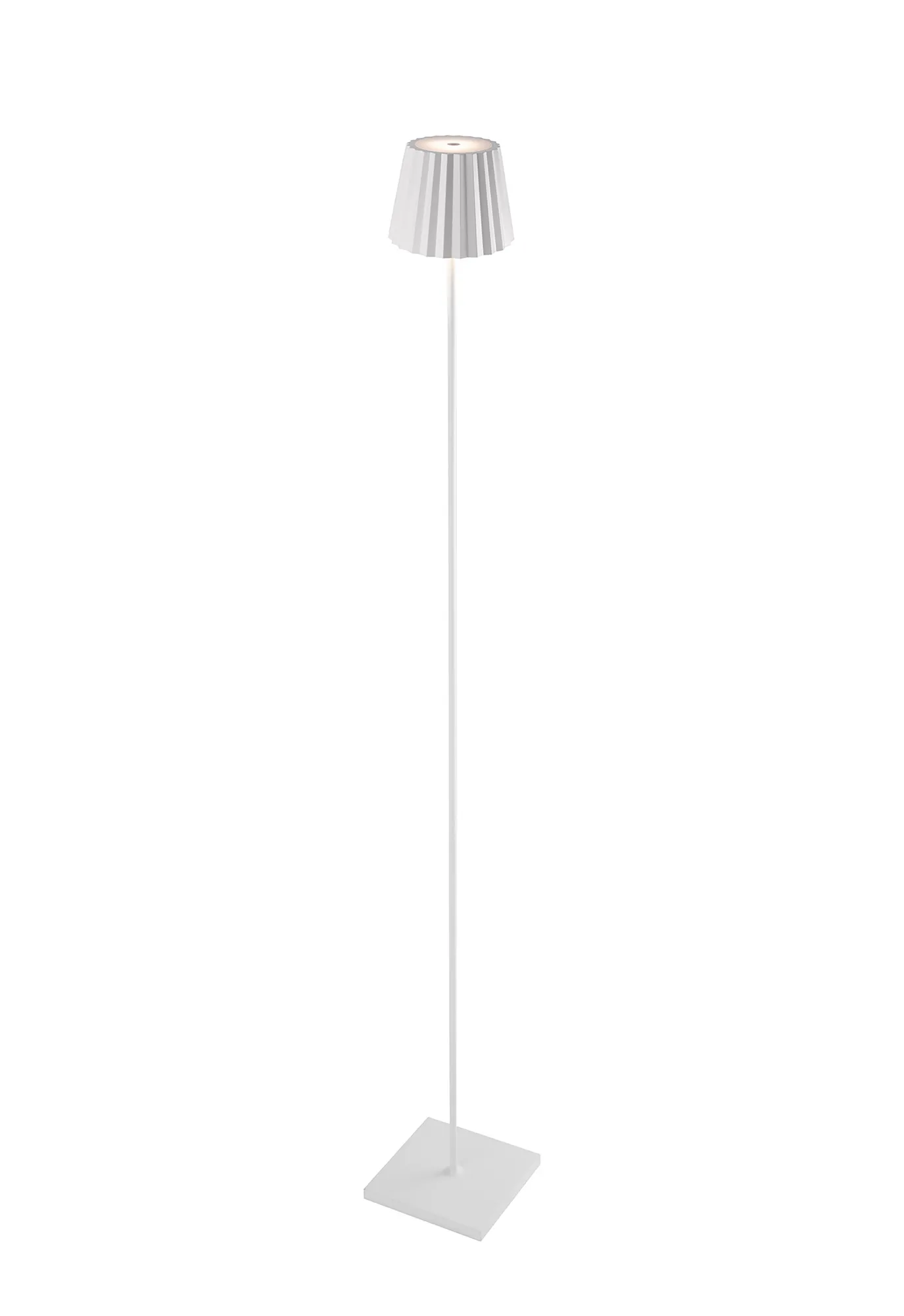 M7100  K2 Rechargeable Battery Operated Floor Lamp, 2.2W LED, 3000K, 188lm, IP54, USB Charging Cable Included, White, 3yrs Warranty